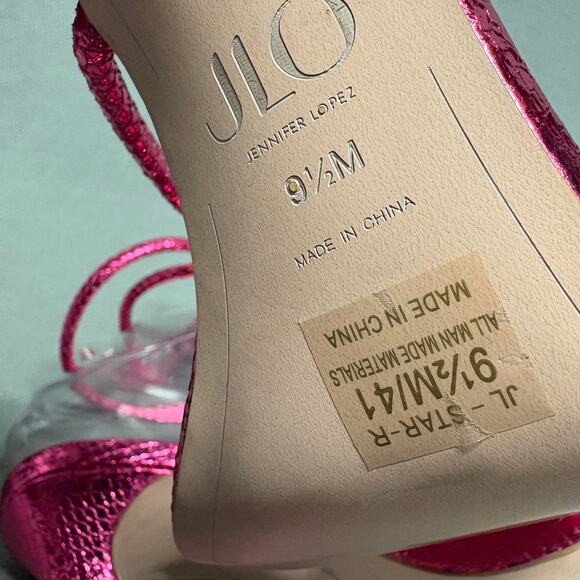 JLO JENNIFER LOPEZ xREVOLVE Star Sandal Wrap Around Heels in‎ Lollipop Size 9.5 - Picture 10 of 13